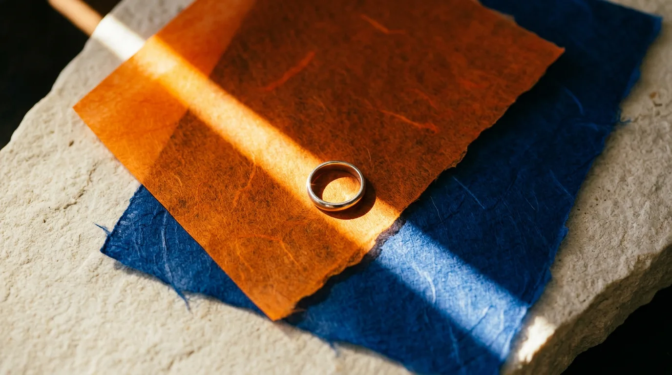 Abstract editorial still life with translucent forms and warm directional light